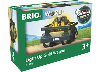 BRIO Light Up Gold Wagon 2 pieces
