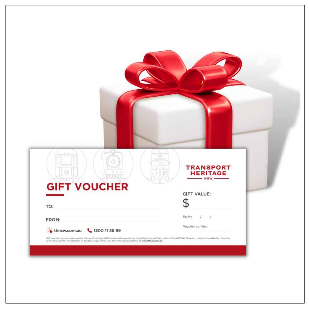 Gift voucher with a red ribbon on a white background