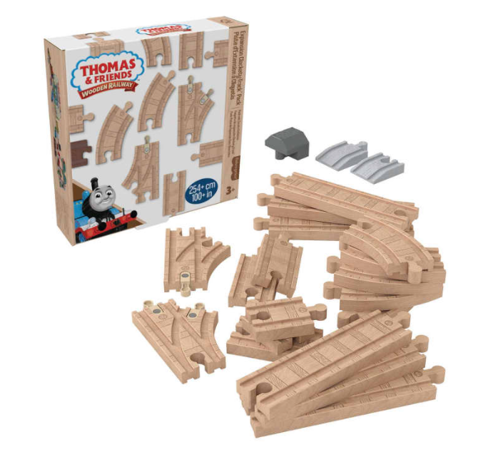 Thomas &amp; Friends Wooden Railway Expansion Clackety Track Pack Train Track Pack