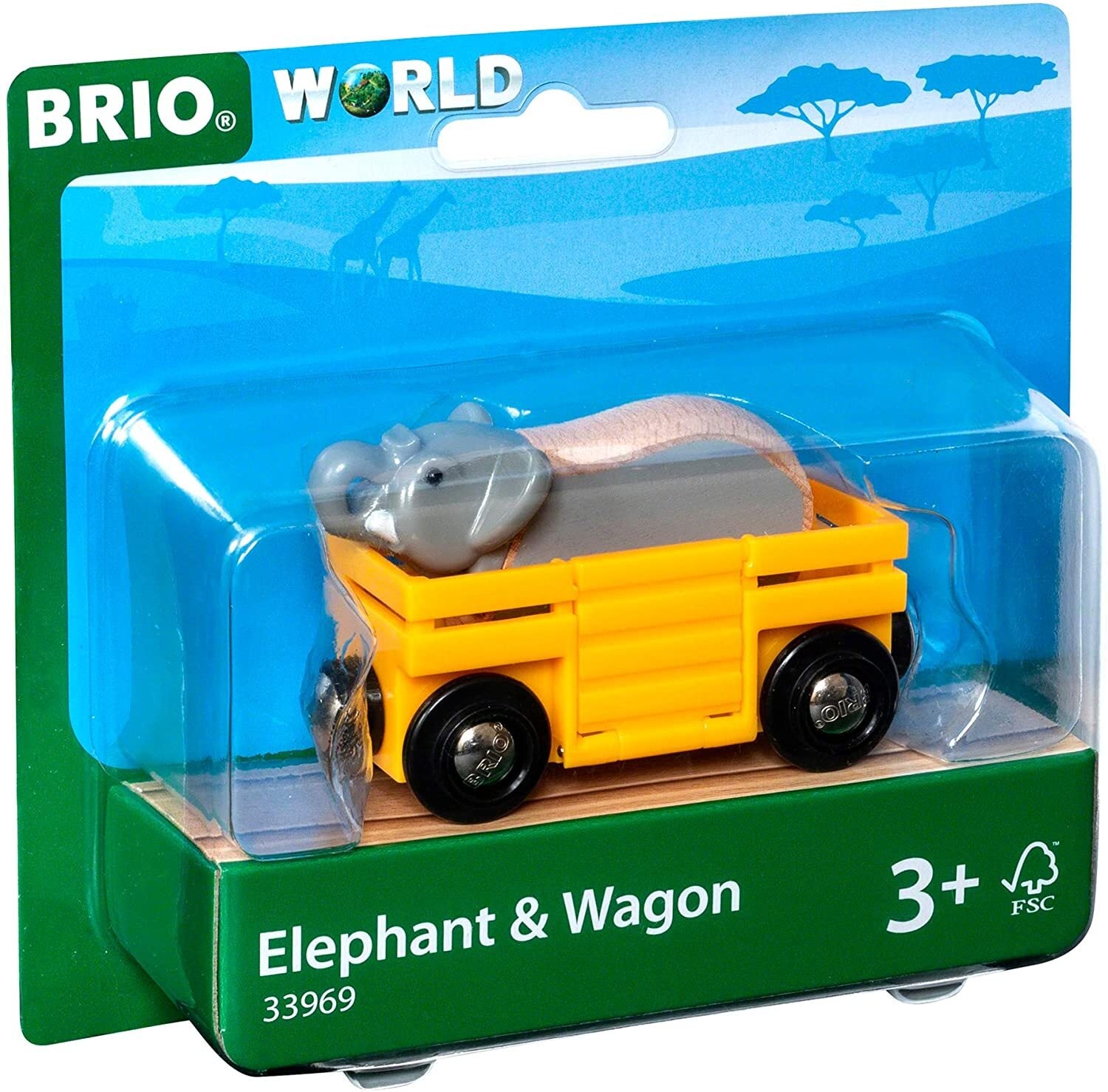 BRIO Elephant and Wagon 2 Pieces