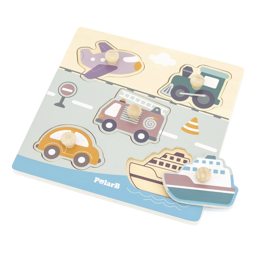 On the Go! Wooden Transport Puzzle