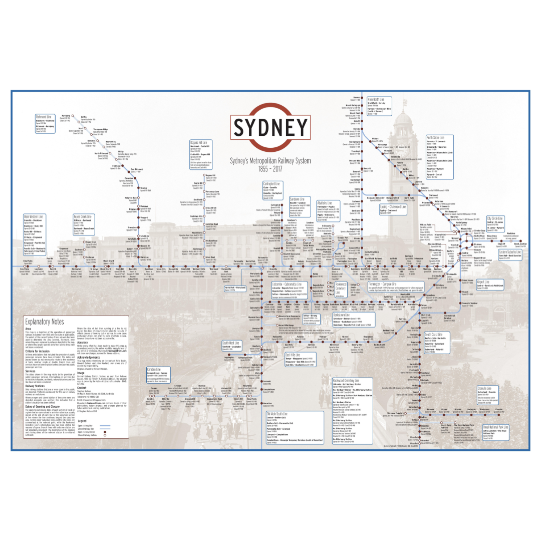 Sydney’s Metropolitan Railway System - Map