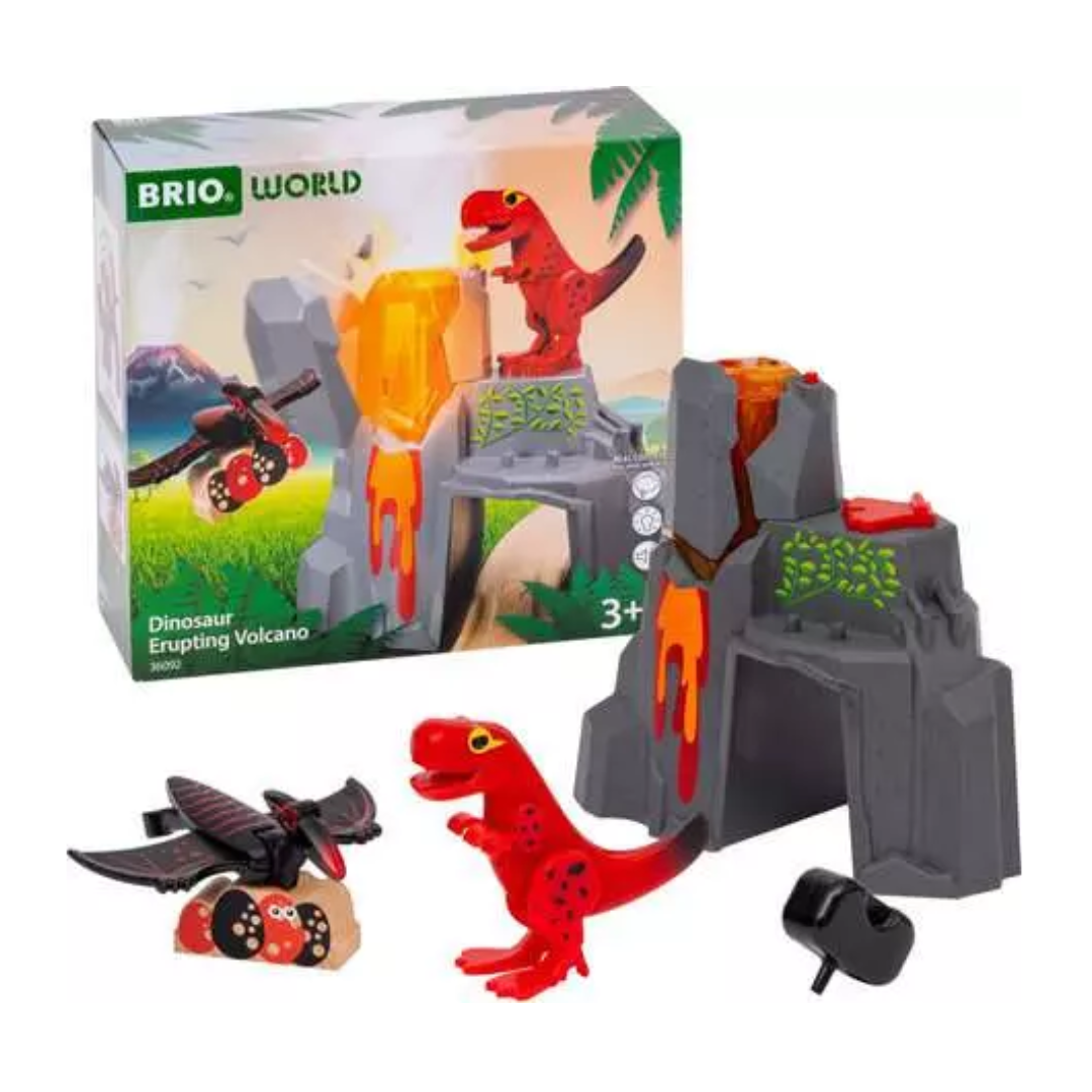 BRIO Dinosaur Erupting Volcano